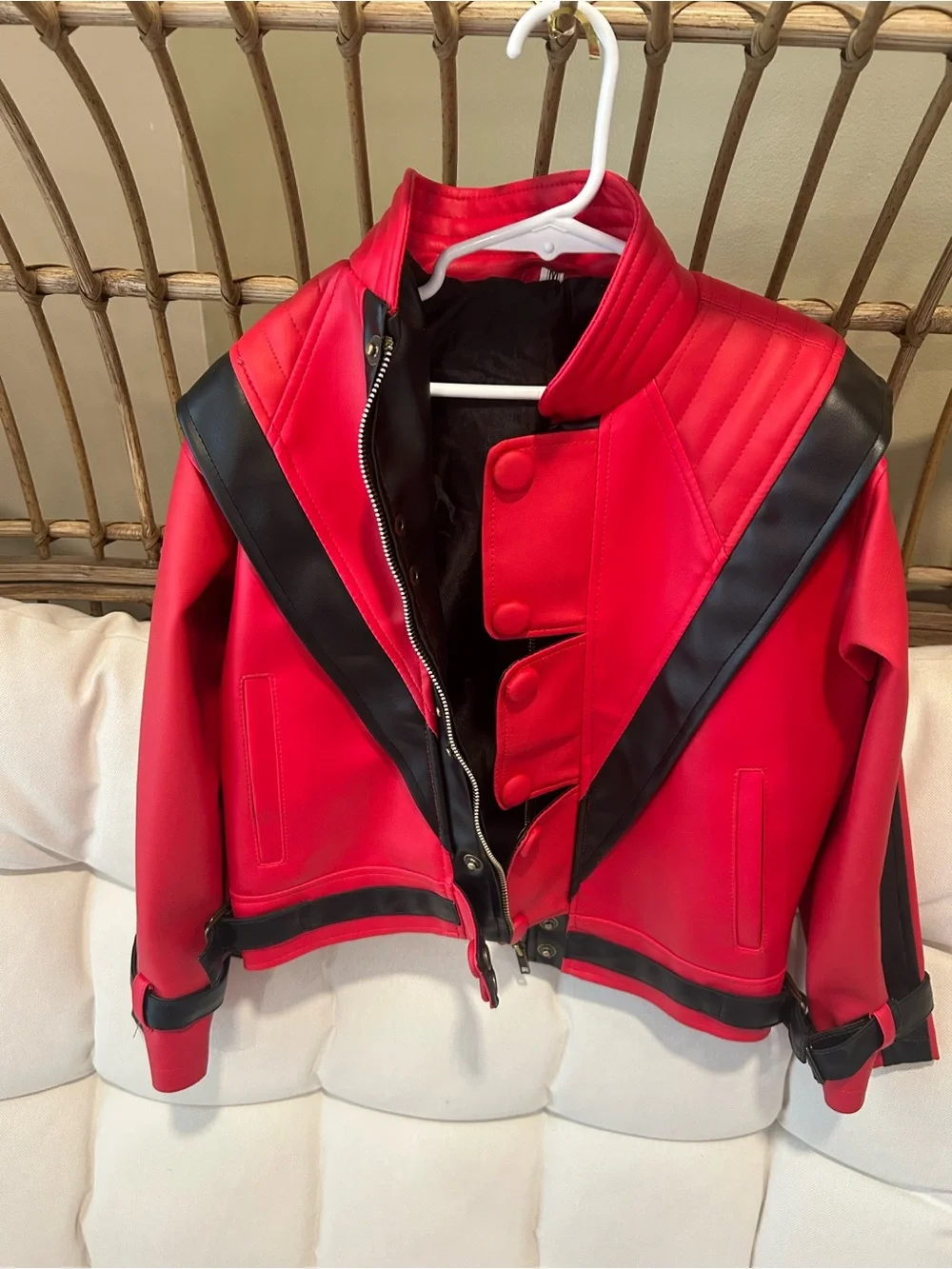 Red and Black thriller kids Jacket Medium